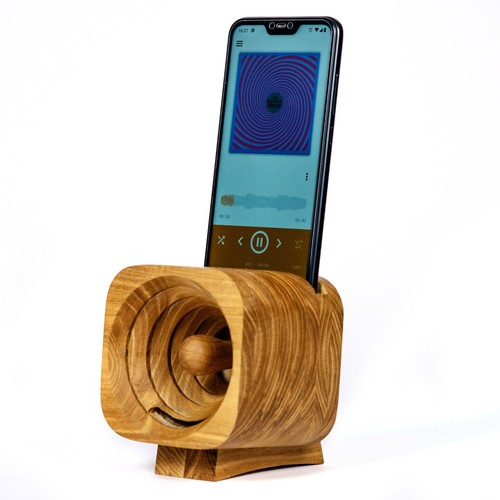 Wooden phone speaker iphone - wooden,